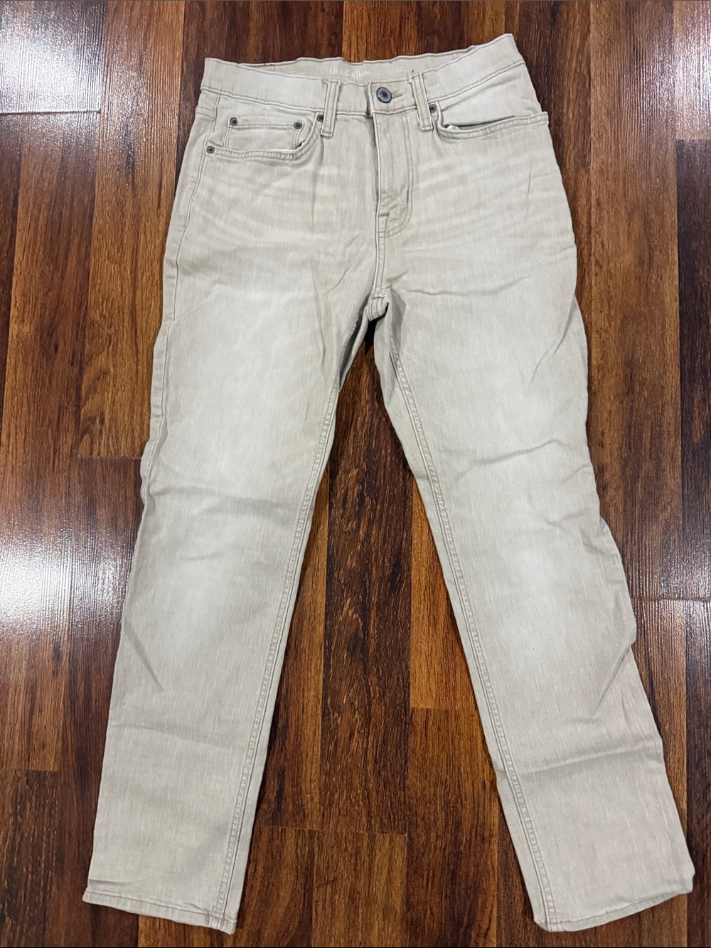Men's Beige Slim Straight Jeans - Goodfellow